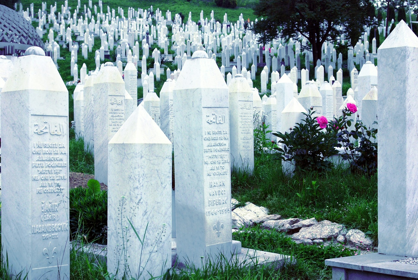 White tombstones